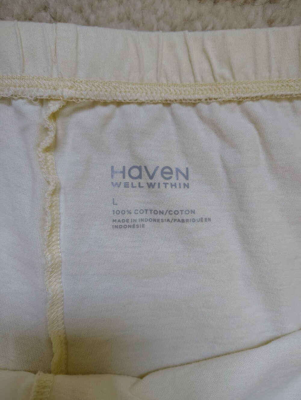 Haven Well Within Women's Large 100% Cotton Yellow Lounge Shorts - Picture 4 of 7